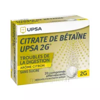 Citrate De Betaïne Upsa 2 G Comprimés Effervescents Sans Sucre Citron 2t/10 à EPERNAY